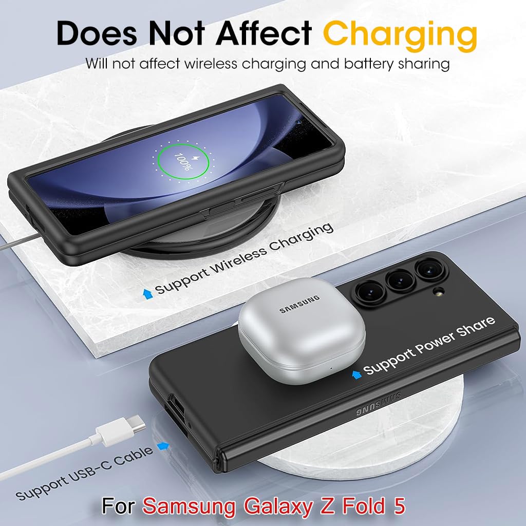 ZORBES Phone Case Cover for Samsung Galaxy Z Fold 5 Black PC & Outer Display Protector for Samsung Galaxy Z Fold 5 Ultra-Thin Anti-Scratches Phone Screen Protector for Samsung Galaxy Z Fold 5 ZORBES Phone Case Cover for Samsung Galaxy Z Fold 5 Black PC & Outer Display Protector for Samsung Galaxy Z Fold 5 Ultra-Thin Anti-Scratches Phone Screen Protector for Samsung Galaxy Z Fold 5